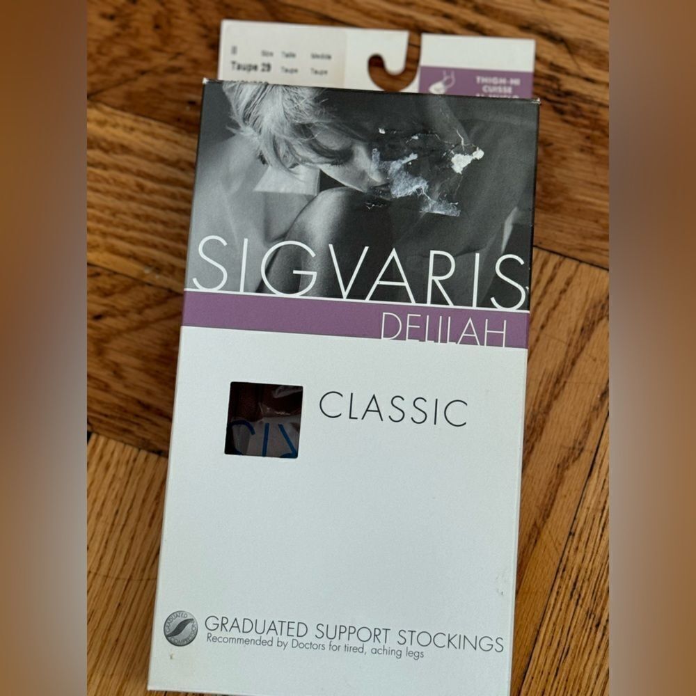 Sigvaris Delilah graduated Support stockings stock sz ll taupe nib